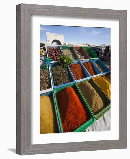 Spice Market, Douz, Sahara Desert, Tunisia-Walter Bibikow-Framed Photographic Print