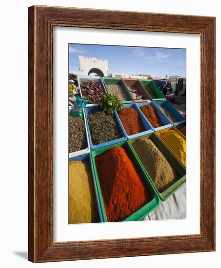 Spice Market, Douz, Sahara Desert, Tunisia-Walter Bibikow-Framed Photographic Print