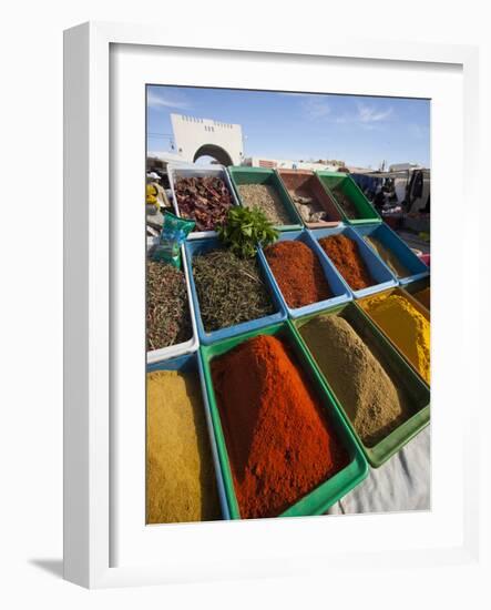 Spice Market, Douz, Sahara Desert, Tunisia-Walter Bibikow-Framed Photographic Print