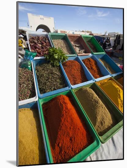 Spice Market, Douz, Sahara Desert, Tunisia-Walter Bibikow-Mounted Photographic Print