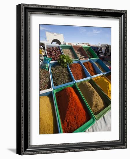 Spice Market, Douz, Sahara Desert, Tunisia-Walter Bibikow-Framed Photographic Print