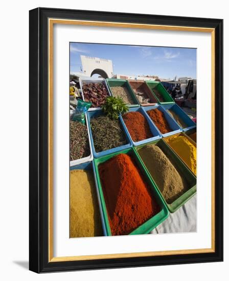 Spice Market, Douz, Sahara Desert, Tunisia-Walter Bibikow-Framed Photographic Print