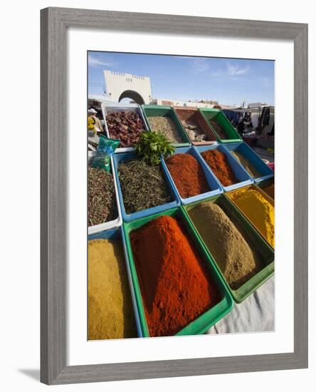 Spice Market, Douz, Sahara Desert, Tunisia-Walter Bibikow-Framed Photographic Print