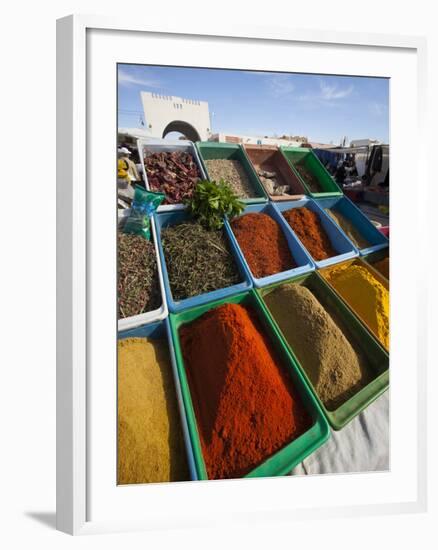 Spice Market, Douz, Sahara Desert, Tunisia-Walter Bibikow-Framed Photographic Print