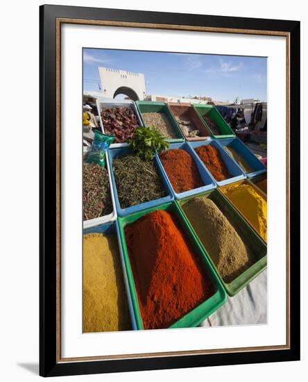 Spice Market, Douz, Sahara Desert, Tunisia-Walter Bibikow-Framed Photographic Print