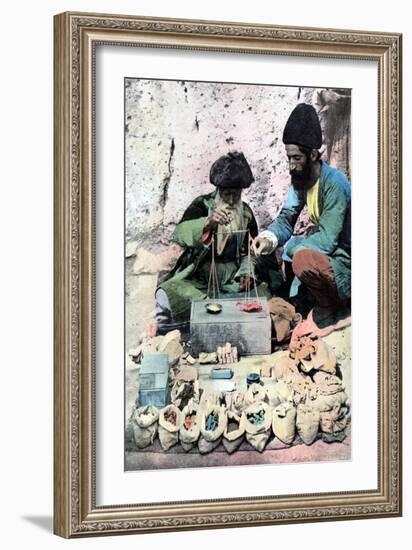 Spice Seller, Royal Palace, Tehran, C1890-null-Framed Giclee Print
