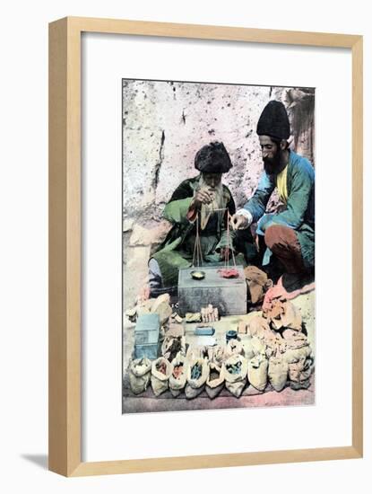 Spice Seller, Royal Palace, Tehran, C1890-null-Framed Giclee Print