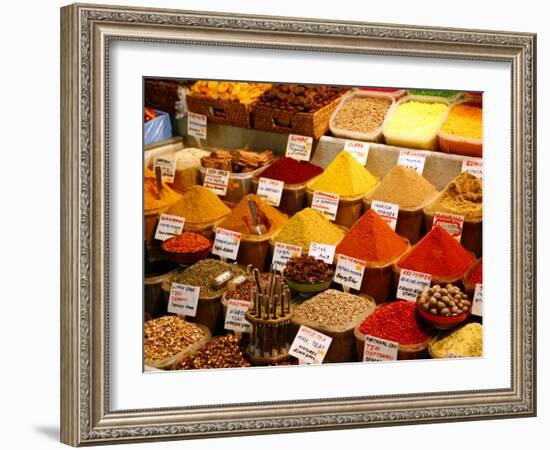 Spice Shop at the Spice Bazaar, Istanbul, Turkey, Europe-Levy Yadid-Framed Photographic Print