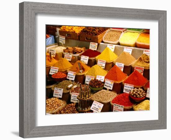 Spice Shop at the Spice Bazaar, Istanbul, Turkey, Europe-Levy Yadid-Framed Photographic Print