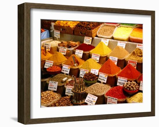 Spice Shop at the Spice Bazaar, Istanbul, Turkey, Europe-Levy Yadid-Framed Photographic Print