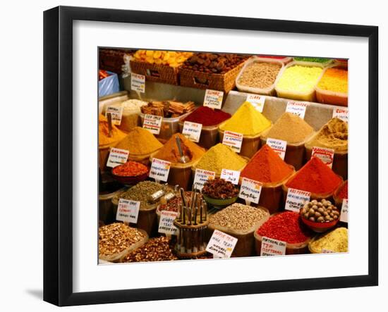 Spice Shop at the Spice Bazaar, Istanbul, Turkey, Europe-Levy Yadid-Framed Photographic Print