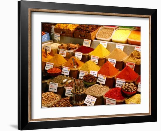 Spice Shop at the Spice Bazaar, Istanbul, Turkey, Europe-Levy Yadid-Framed Photographic Print