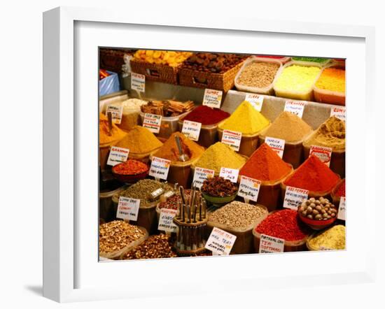 Spice Shop at the Spice Bazaar, Istanbul, Turkey, Europe-Levy Yadid-Framed Photographic Print