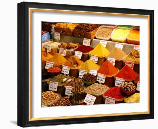 Spice Shop at the Spice Bazaar, Istanbul, Turkey, Europe-Levy Yadid-Framed Photographic Print