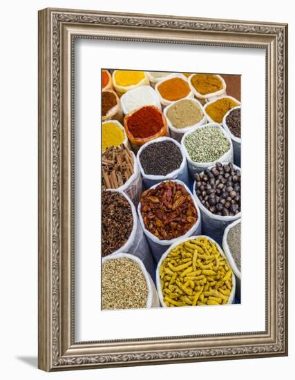 Spice Shop at the Wednesday Flea Market in Anjuna, Goa, India, Asia-Yadid Levy-Framed Photographic Print