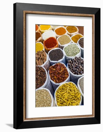 Spice Shop at the Wednesday Flea Market in Anjuna, Goa, India, Asia-Yadid Levy-Framed Photographic Print