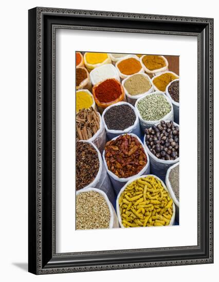 Spice Shop at the Wednesday Flea Market in Anjuna, Goa, India, Asia-Yadid Levy-Framed Photographic Print