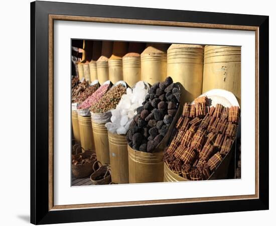 Spice Shop, Marrakech, Morocco, North Africa, Africa-Vincenzo Lombardo-Framed Photographic Print