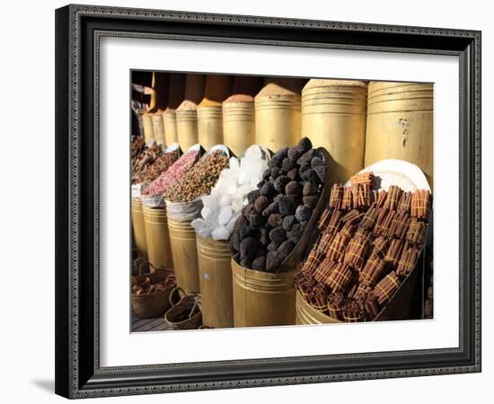 Spice Shop, Marrakech, Morocco, North Africa, Africa-Vincenzo Lombardo-Framed Photographic Print