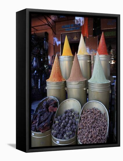 Spice Shop, Marrakech, Morocco, North Africa, Africa-Vincenzo Lombardo-Framed Premier Image Canvas