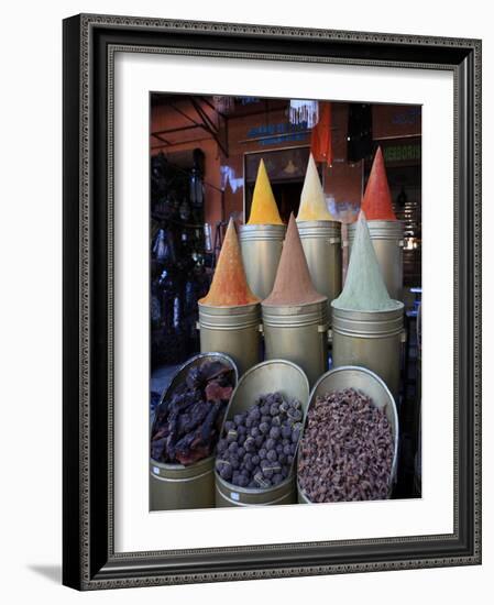 Spice Shop, Marrakech, Morocco, North Africa, Africa-Vincenzo Lombardo-Framed Photographic Print