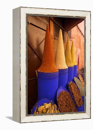 Spice Shop, Marrakech, Morocco, North Africa, Africa-Neil Farrin-Framed Premier Image Canvas