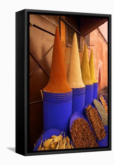 Spice Shop, Marrakech, Morocco, North Africa, Africa-Neil Farrin-Framed Premier Image Canvas