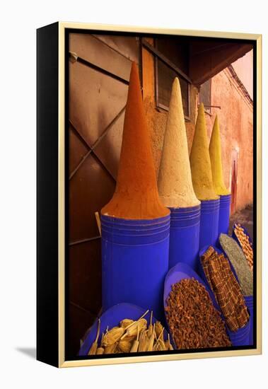 Spice Shop, Marrakech, Morocco, North Africa, Africa-Neil Farrin-Framed Premier Image Canvas
