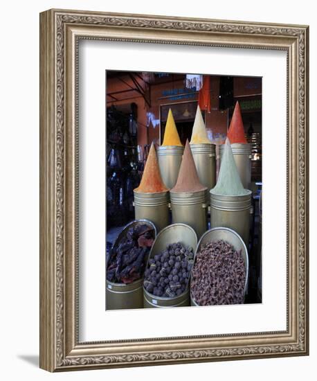 Spice Shop, Marrakech, Morocco, North Africa, Africa-Vincenzo Lombardo-Framed Photographic Print