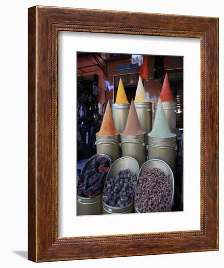 Spice Shop, Marrakech, Morocco, North Africa, Africa-Vincenzo Lombardo-Framed Photographic Print