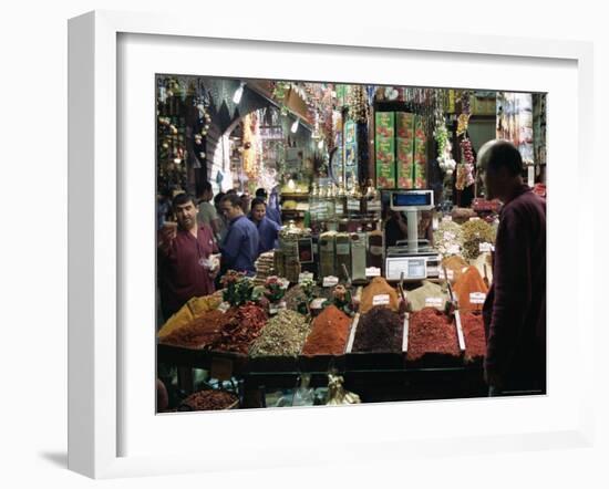 Spice Stall in the Bazaar, Istanbul, Turkey-R H Productions-Framed Photographic Print