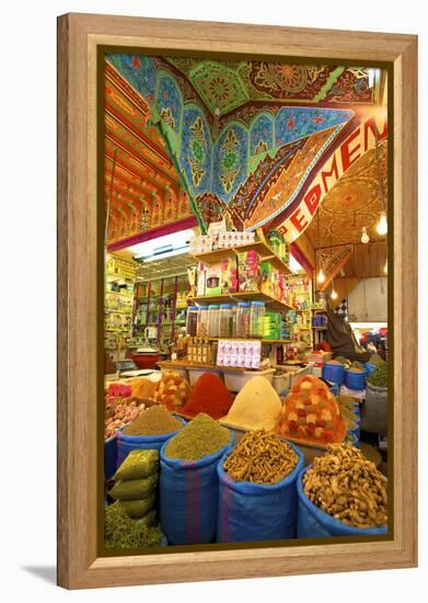 Spice Stall, Medina, Meknes, Morocco, North Africa, Africa-Neil-Framed Premier Image Canvas