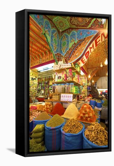 Spice Stall, Medina, Meknes, Morocco, North Africa, Africa-Neil-Framed Premier Image Canvas