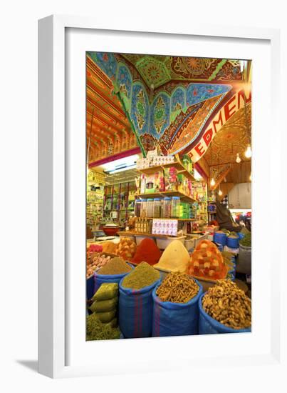 Spice Stall, Medina, Meknes, Morocco, North Africa, Africa-Neil-Framed Photographic Print