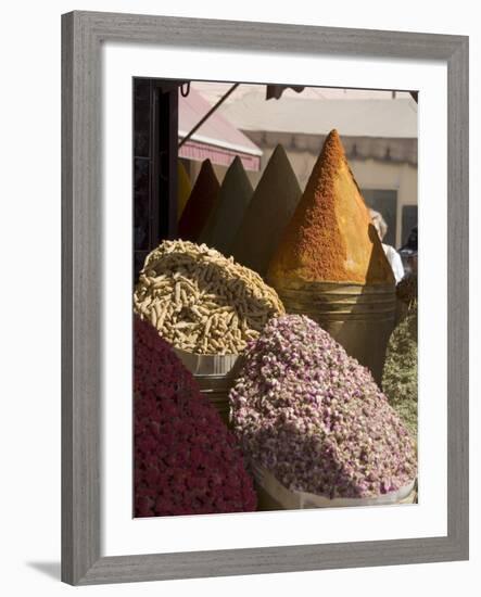 Spice Stall Near Qzadria Square, Marrakech, Morocco, North Africa, Africa-Ethel Davies-Framed Photographic Print