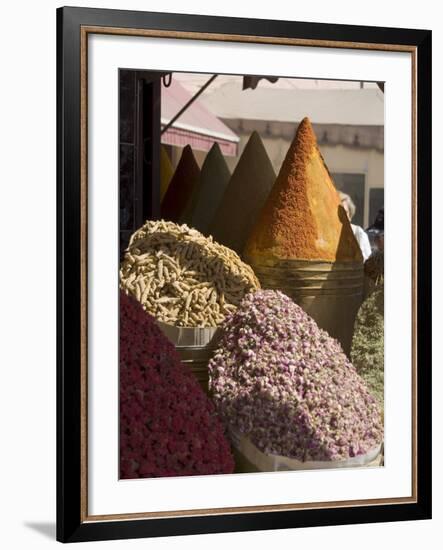 Spice Stall Near Qzadria Square, Marrakech, Morocco, North Africa, Africa-Ethel Davies-Framed Photographic Print