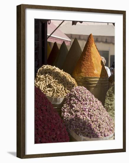 Spice Stall Near Qzadria Square, Marrakech, Morocco, North Africa, Africa-Ethel Davies-Framed Photographic Print