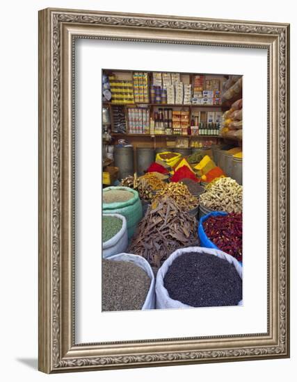 Spice Store, Medina, Fes, Morocco, North Africa, Africa-Doug Pearson-Framed Photographic Print