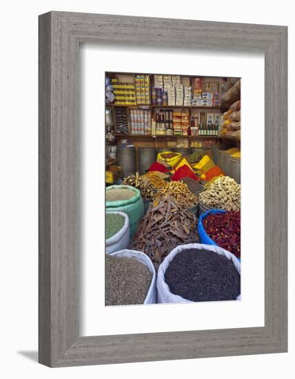 Spice Store, Medina, Fes, Morocco, North Africa, Africa-Doug Pearson-Framed Photographic Print