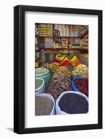 Spice Store, Medina, Fes, Morocco, North Africa, Africa-Doug Pearson-Framed Photographic Print