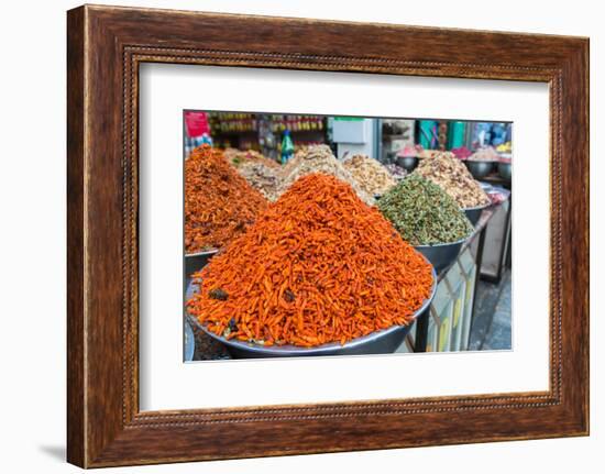 Spices and fruits in a traditional market in Jerusalem, Israel, Middle East-Alexandre Rotenberg-Framed Photographic Print