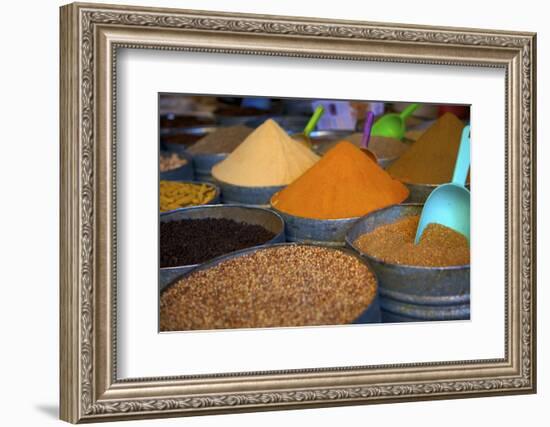 Spices, Fez, Morocco, North Africa, Africa-Neil Farrin-Framed Photographic Print