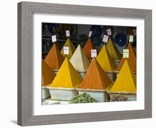 Spices for Sale in the Old City, Essaouira, Morocco, North Africa, Africa-Nico Tondini-Framed Photographic Print