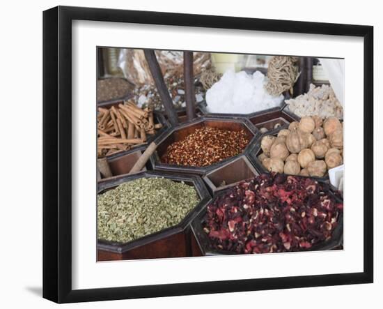 Spices for Sale in the Spice Souk, Deira, Dubai, United Arab Emirates, Middle East-Amanda Hall-Framed Photographic Print