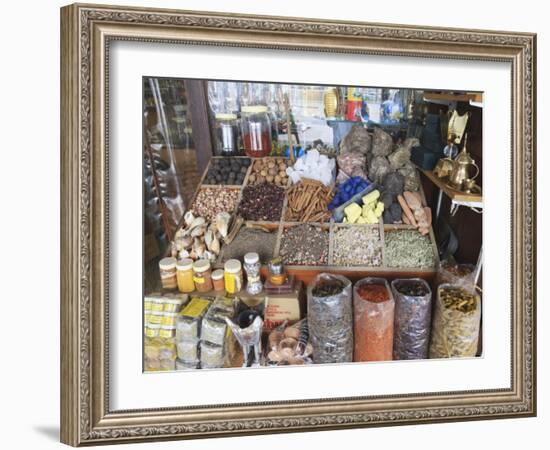 Spices for Sale in the Spice Souk, Deira, Dubai, United Arab Emirates, Middle East-Amanda Hall-Framed Photographic Print