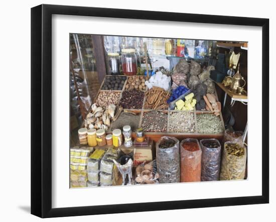 Spices for Sale in the Spice Souk, Deira, Dubai, United Arab Emirates, Middle East-Amanda Hall-Framed Photographic Print