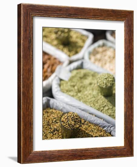 Spices for Sale, Market, Darjeeling, West Bengal, India-Jane Sweeney-Framed Photographic Print