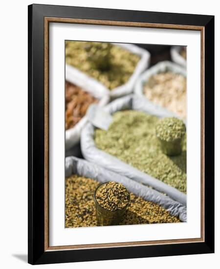 Spices for Sale, Market, Darjeeling, West Bengal, India-Jane Sweeney-Framed Photographic Print