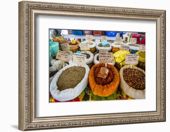 Spices for Sale on the Covered Spice Market, West Indies-Michael Runkel-Framed Photographic Print
