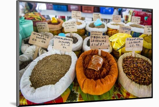 Spices for Sale on the Covered Spice Market, West Indies-Michael Runkel-Mounted Photographic Print